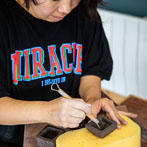 Hajeong Lee at work in her studio 2019
